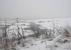 Ледостав на реке Северная Двина